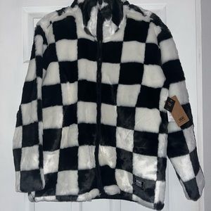 VANS WOMENS FAUX FUR COAT NWT